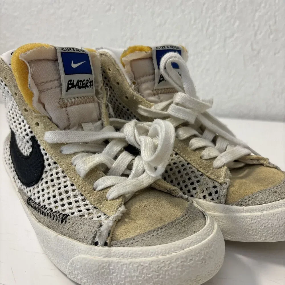 Authentic Nike Blazer Mid '77 GS Alter & Reveal Sneakers DO7138-100 Sz 5.5y